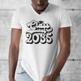 Class Of 2035 Senior Retro 2035 Grad Graduate Graduation Men's V-Neck T-Shirt