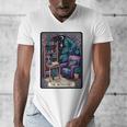 Color Graphic The Introvert Tarot Card Raglan Baseball Tee Men's V-Neck T-Shirt
