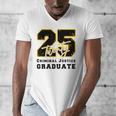 Criminal Justice Graduate Graduated Class Of 2025 Graduation Men's V-Neck T-Shirt