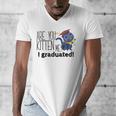Cute Graduation Cat Masters High School T-Shirt For Men Women Kids Men's V-Neck T-Shirt