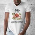 Dad Of The Birthday For Boy Barnyard Farm Animals Party Men's V-Neck T-Shirt