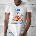 Dad Of The Birthday Boy Circus Ringmaster Party Birthday Men's V-Neck T-Shirt