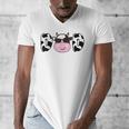 Dad Of The Birthday Girl Cow Daddy Papa Bday Matching Men's V-Neck T-Shirt