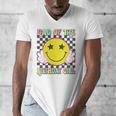Dad Of The Birthday Girl Retro Family Matching Party Bday Men's V-Neck T-Shirt