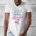 Dad Of The Birthday Mermaid Birthday Party Mermaid Dad Men's V-Neck T-Shirt