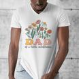 Dad Of The Little Wildflower Birthday Party Baby Shower Men's V-Neck T-Shirt