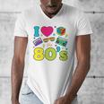 Dad I Love The 80's Retro 80s Nostalgia For Dad Premium Tri-Blend Men's V-Neck T-Shirt Dad I Love The 80's Retro 80s Nostalgia For Dad Premium Tri-Blend Men's V-Neck T-Shirt