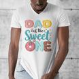 Dad Of The Sweet One 1st Birthday Girl Donut Party Men's V-Neck T-Shirt
