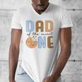 Dad Of The Sweet One Cookies And Milk 1st Birthday Party Men's V-Neck T-Shirt Dad Of The Sweet One Cookies And Milk 1st Birthday Party Men's V-Neck T-Shirt