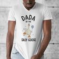 Dada Of The Silly Goose First Birthday Family Matching Men's V-Neck T-Shirt Dada Of The Silly Goose First Birthday Family Matching Men's V-Neck T-Shirt