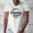 Daddy Again 2026 Promoted To Daddy Again 2026 Dad Again Men's V-Neck T-Shirt