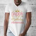 Daddy Of The Birthday For Girl 1st Birthday Princess Girl Men's V-Neck T-Shirt