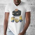 Despicable Me Minions Father's Day 1 Dad Cardboard Sign Men's V-Neck T-Shirt