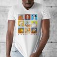Disney Classic Father's Day Disney Dads Colorful Panels Men's V-Neck T-Shirt