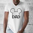 Disney Mickey And Friends Dad Mickey Ears Outline Logo Men's V-Neck T-Shirt