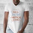 DMSc Doctor Of Medical Science Doctorate Graduation Raglan Baseball Tee Men's V-Neck T-Shirt