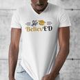 Doctor Of Education She BelievED EdD Graduation Men's V-Neck T-Shirt