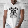 Dog Fingerprint Miniature Schnauzer Dad Mom Men's V-Neck T-Shirt