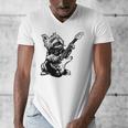 Dog Guitarist Guitar Yorkie Dad Mom For Men Women Men's V-Neck T-Shirt