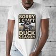 Duck Hunting Dog Sorry I Cant Its Duck Season Dad Joke Men's V-Neck T-Shirt