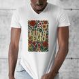 Elder Emo Floral Gothic Vintage Nostalgia Men's V-Neck T-Shirt