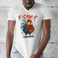F-Caw-F Rooster F Awk F Chicken Coffee Romance Books Lover Men's V-Neck T-Shirt