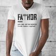 Fathor Like Dad Just Way Mightier Father's Day FA-Thor Men's V-Neck T-Shirt