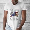 My Favorite Airman Calls Me Son Air Force Graduation Son Men's V-Neck T-Shirt