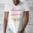 My Favorite Teacher Calls Me Mom Graduation Men's V-Neck T-Shirt