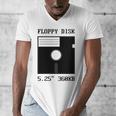 Floppy Disk Computer Nostalgia Fun PC Enthusiast History Men's V-Neck T-Shirt