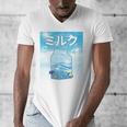 Frutiger Aero Aesthetic Tech Kawaii Milk Underwater Fishes Men's V-Neck T-Shirt Frutiger Aero Aesthetic Tech Kawaii Milk Underwater Fishes Men's V-Neck T-Shirt