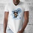 Frutiger Aero Cat Meme Headphone Kitty Cat Lover Men's V-Neck T-Shirt