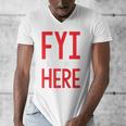 Fyi Introvert Here Raglan Baseball Tee Men's V-Neck T-Shirt