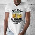 Garage Drinker Dad Vintage Beer This Is My Garage Drinking Men's V-Neck T-Shirt