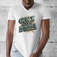 Gen X Lots Of Memories No Evidence Nostalgia Throwback Quote Premium Tri-Blend Men's V-Neck T-Shirt