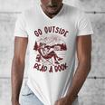 Go Outside Read a Book Vintage Bibliophiles Men's V-Neck T-Shirt