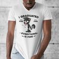 I Graduated Graduate Class 2025 Cat Graduation Men's V-Neck T-Shirt