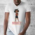 Graduation Woman Tshirt Black Melanin Masters Degree Men's V-Neck T-Shirt