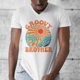 Groovy Brother 70s Aesthetic Nostalgia 1970's Retro Brother Men's V-Neck T-Shirt