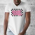 Groovy Senior Class Of 2026 Coquette Pink Bow Graduation Men's V-Neck T-Shirt