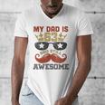 Happy His Birthday My Dad Is 63 Years Old And Still Awesome Men's V-Neck T-Shirt
