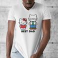 Hello Kitty Best Dad Fathers Day Small Men's V-Neck T-Shirt Hello Kitty Best Dad Fathers Day Small Men's V-Neck T-Shirt