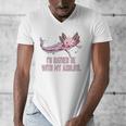Id Rather Be With My Axolotl Salamander Introvert Men's V-Neck T-Shirt Id Rather Be With My Axolotl Salamander Introvert Men's V-Neck T-Shirt