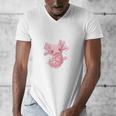 Id Rather Be With My Axolotl Salamander Introvert Raglan Baseball Tee Men's V-Neck T-Shirt