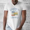 I'd Rather Be At The Library Book Lover Loves Books Men's V-Neck T-Shirt