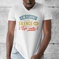 I'm Fluent In Silence And Eye-Rolls Introverts Premium Men's V-Neck T-Shirt I'm Fluent In Silence And Eye-Rolls Introverts Premium Men's V-Neck T-Shirt