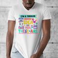 I'm A Toddler I Have No Ideas Retro Vintage 90s Nostalgia Premium Tri-Blend Men's V-Neck T-Shirt