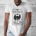Introvert Apparel Emporium Mothman Tarot Card Antisocial Butterfly Cryptozoologist -Adults Grey Men's V-Neck T-Shirt