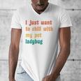 Introvert Pet Ladybug Mom Men's V-Neck T-Shirt