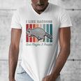 Introvert Raccoon Animal Lover Trash Panda Antisocial Retro Men's V-Neck T-Shirt